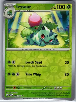 Ivysaur - 002/165 Reverse Holo SV: Scarlet & Violet 151 - Pokemon Card - NM - Image 1