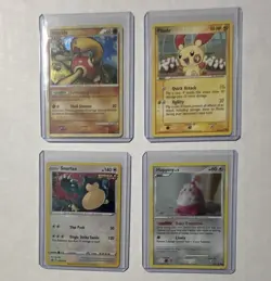 Pokemon TCG 4 Card Lot -Shuckle Snorlax Plusle Happiny 3 Holos. 2 promos 2 Pop - Image 1
