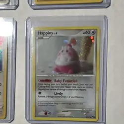 Pokemon TCG 4 Card Lot -Shuckle Snorlax Plusle Happiny 3 Holos. 2 promos 2 Pop - Image 5