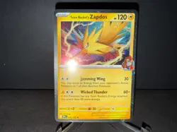 Team Rocket's Zapdos 070 Pokemon Destined Rivals Cosmos Holo SWIRL 🌀 Promo Card - Image 3