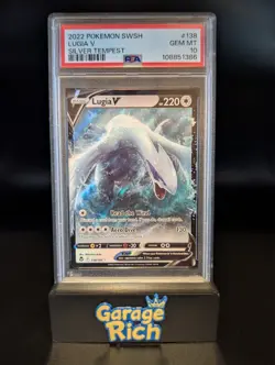 Lugia V 138/195 PSA 10 - SWSH Silver Tempest Pokemon TCG Gem Mint Graded - Image 1