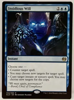Insidious Will-#52-MTG- Kaladesh KLD-Regular-LP - Image 1