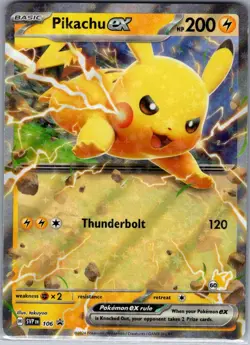 Pikachu ex (Pikachu 60) 106 Battle Academy 2024 - Pokemon Card - NM - Image 1