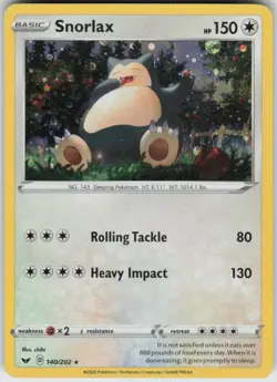 Holo Snorlax (Cosmos Holo) 140/202 Promo Blister Exclusives Near Mint - Image 1