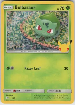 Holo Bulbasaur 001/025 Promo McDonald's 25th Anniversary Promos Lightly Played - Image 1