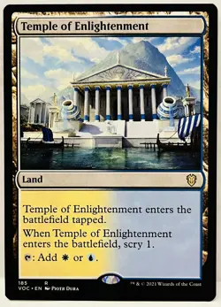 MTG-Temple of Enlightenment #185 Commander: Innistrad: Crimson Vow-Regular-NM - Image 1