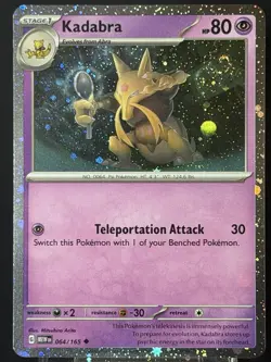 Pokemon TCG Kadabra 064/165 Cosmos Holo 🌀SWIRL🌀 MEW 2023 NM - Image 4
