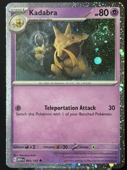 Pokemon TCG Kadabra 064/165 Cosmos Holo 🌀SWIRL🌀 MEW 2023 NM - Image 5