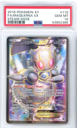 2016 Pokemon XY Stream Siege 110 Magearna Full Art PSA 10 Gem Mint - Image 1