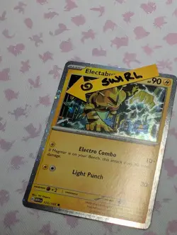 Electabuzz 125/165 (NM) •SWIRL• Cosmo Holo Scarlet & Violet: 151 2023 Pokemon - Image 1