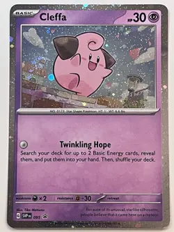 Pokemon Cleffa SVP095 Black Star Promo Cosmos with One SWIRL Scarlet & Violet - Image 1