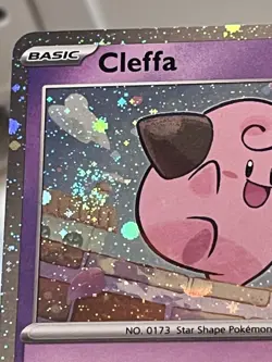 Pokemon Cleffa SVP095 Black Star Promo Cosmos with One SWIRL Scarlet & Violet - Image 3
