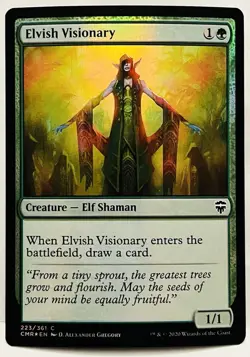Elvish Visionary -#223-FOIL-MTG-Commander Legends-NM - Image 1