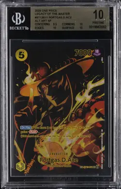 2025 ONE PIECE LEGACY OF THE MASTER ALT ART SP #ST13-011 PORTGAS D. ACE BGS 10 - Image 1