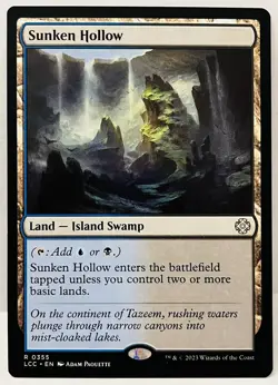 MTG-Sunken Hollow #355 [The Lost Caverns of Ixalan Commander] -Regular-NM - Image 1