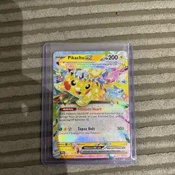 Pokemon TCG Sv08: Surging Sparks Pikachu EX Holo Card 057/191 NM Condition - Image 1