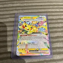 Pokemon TCG Sv08: Surging Sparks Pikachu EX Holo Card 057/191 NM Condition - Image 3