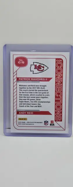 2025 Panini Icon Connections- Patrick Mahomes II/ Andy Reid #IC-19 - Image 2
