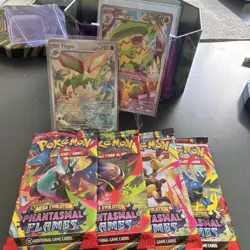 Pokemon TCG Phantasmal Flames Booster Pack Lot 4 incl 2 illustration Rares. - Image 2