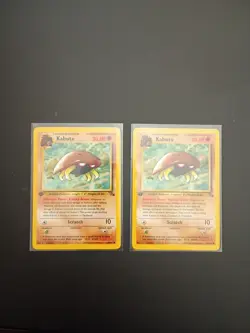 Kabuto 50/62 Fossil Regular 1st Edition One Is Nm And One Is Lp - Image 1