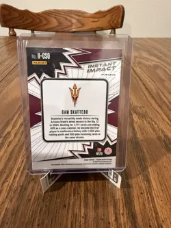 2025 Panini Prizm Draft Picks-Instant Impact Cam Skattebo#II-CSO Gold Ice (RC) - Image 2