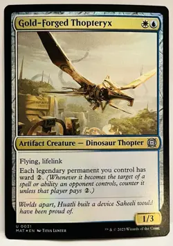 Gold-Forged Thopteryx - FOIL-#31-MTG-March of the Machine: The Aftermath-NM - Image 1