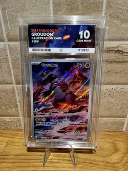 2023 Groudon Holo Card 199/182 Paradox Rift Illustration Rare ACE 10 - Image 1