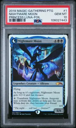 Mtg Nightmare Moon Princess Luna Foil 2019 PSA 10 Low Pop - Image 1