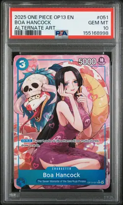 2025 ONE PIECE OP13-CARRYING ON HIS WILL ALTERNATE ART #051 BOA HANCOCK PSA 10 - Image 1