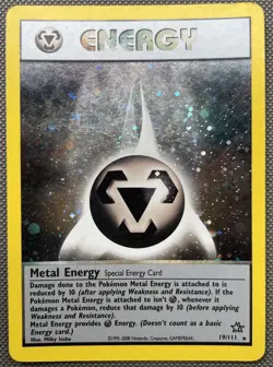 Pokemon TCG Metal Energy Neo Genesis 19/111 Holo Unlimited Holo Rare - Image 1