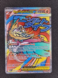 MEGA HAWLUCHA EX 268/217 MEGA ATTACK RARE ASCENDED HEROES POKEMON - Image 1
