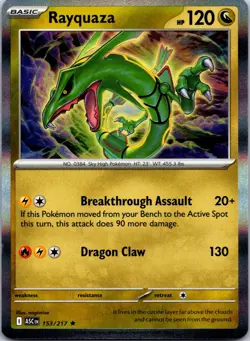 Rayquaza 153/217 Rare Ascended Heroes Pokemon Holo Near Mint - Image 1