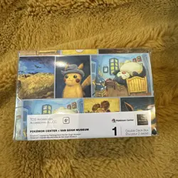 Pokemon Center x Van Gogh Museum Double Deck Box Sealed Pikachu Rare TCG - Image 1