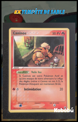 Carte Pokemon Caninos 65/100 Ex Tempete De Sable TDS Bloc EX FR 1 - Image 1