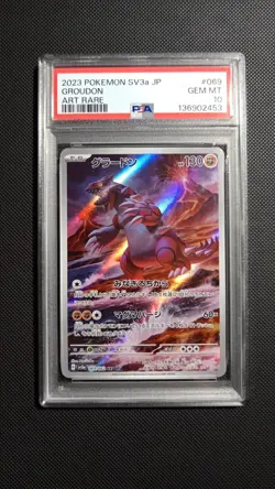 POKEMON GROUDON 069 sv3a PSA 10 Japanese Raging SURF - Image 1