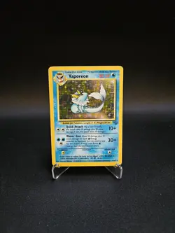 Vaporeon Jungle Holo Rare Card 12/64 Pokemon TCG Vintage Card In NM To Mint. - Image 1