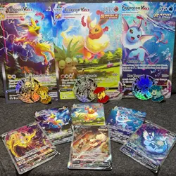 Pokemon TCG Vaporeon Flareon Jolteon VMAX & V Premium Collection Full Promo Set - Image 1