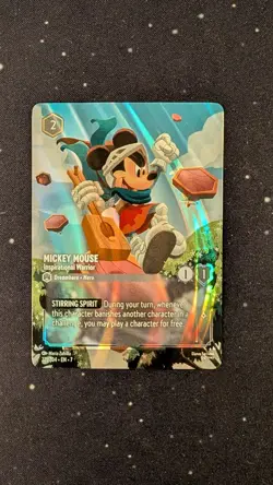 Lorcana Mickey Mouse - Inspirational Warrior, Enchanted - Near Mint - Image 1