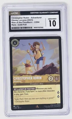 Christopher Robin "Adventurer" (2/204) Foil CGC 10 (2023) Disney Lorcana, Flood - Image 1