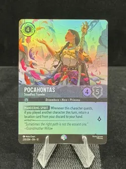 Disney Lorcana-Wilds Unknown-Pocahontas-Steadfast Traveler-#220-Epic-M/NM - Image 4