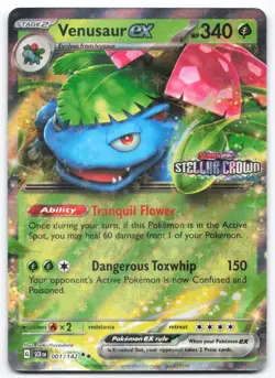 Venusaur ex (Stellar Crown Stamp) Holo 001/142 NM/M Card Pokemon - Image 1