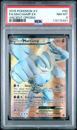 Machamp Ex #90 PSA 8 - 2015 Pokemon Xy Ancient Origins - Image 1
