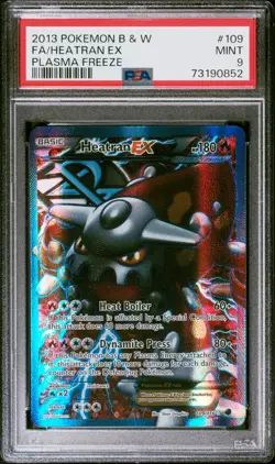 Heatran Ex #109 PSA 9 - 2013 Pokemon Black & White Plasma Freeze - Image 1