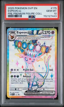2025 POKEMON SVP EN-SV BLACK STAR PROMO #175 ESPEON EX PSA 10 - Image 1
