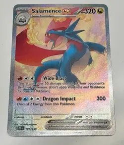 🔥 Pokemon TCG Salamence ex 187/159 Sv09 Journey Together SIR Holo Full Art MINT - Image 4