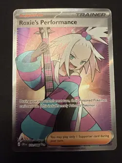 Pokemon TCG Roxie's Performance 112/086 Chaos Rising Full Art Holo NM - Image 1