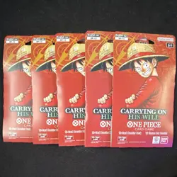 Bandai One Piece Card Game OP-13 Carrying On His Will English Booster 5 Packs - Image 1