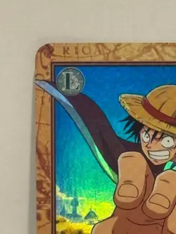 BANDAI Authentic One Piece Luffy Rookie C520 2001 Carddass Rare Holographic Card - Image 2
