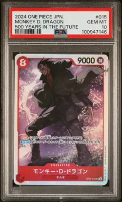 2024 One Piece Monkey D. Dragon OP07-015 Japanese PSA 10 Graded Card - Image 1