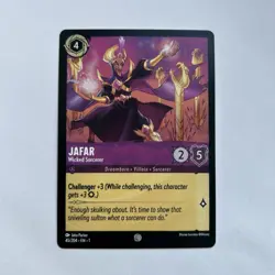 Disney Lorcana Jafar - Wicked Sorcerer Deme Card - Rare - Image 1